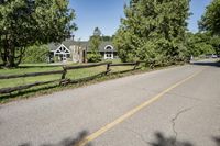 Residential Area in a Suburban Neighborhood: Lined with Trees and Grass