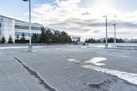 Winter Landscape in a Residential Area