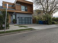 a modern home in los gatos neighborhood in the city center, with multiple levels