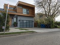 a modern home in los gatos neighborhood in the city center, with multiple levels