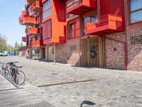 Residential Home in Berlin: Red Cobble Stone Lining the Road