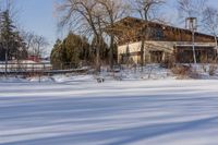 Residential Home in Ontario Covered in Snow on a Winter Day