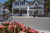 Residential Homes in the Suburb: Trees and Flowers Galore