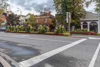 Residential Neighborhood in a Canadian Town Road