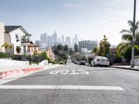 Residential Road in Los Angeles with Clear Sky