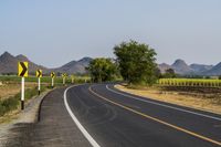 Residential Road in Mountain Landscape