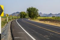 Residential Road in Mountain Landscape