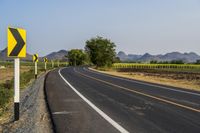 Residential Road in Mountain Landscape