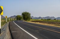 Residential Road in Mountain Landscape