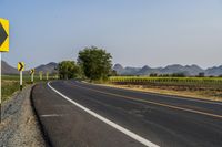 Residential Road in Mountain Landscape