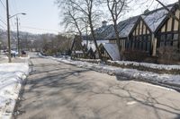 Residential Street in Toronto, Canada in Winter