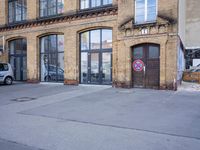 Residential Town with Brick Facade Windows