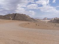 Endless Road through the African Desert Landscape