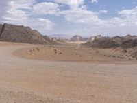 Endless Road through the African Desert Landscape