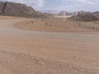 Endless Road through the African Desert Landscape