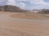 Endless Road through the African Desert Landscape