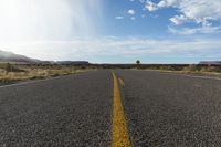 Road Asphalt in Utah Desert Landscape