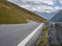 Road in Austria Landscape with Mountain View