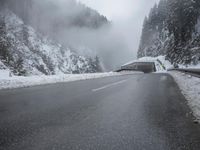 Road and Bridge in Mountain Landscape