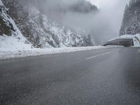 Road and Bridge in Mountain Landscape