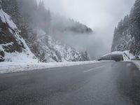 Road and Bridge in Mountain Landscape
