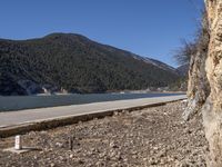 Road on Coastal Landscape in Shangri-La, Yunnan, China