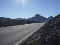 Road in the Highlands of Tenerife, Spain: A Volcanic Landscape