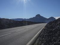 Road in the Highlands of Tenerife, Spain: A Volcanic Landscape