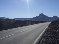 Road in the Highlands of Tenerife, Spain: A Volcanic Landscape