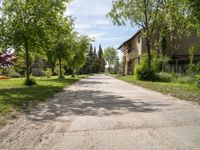 Road Landscape in Europe under a Clear Sky