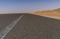 Road in Liwa Desert, United Arab Emirates