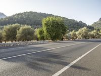 Road through Mallorca's beautiful landscape in Spain