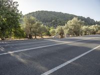 Road through Mallorca's beautiful landscape in Spain