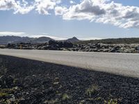 Road through Mountains in the Highlands of Iceland