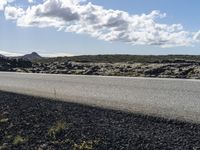 Road through Mountains in the Highlands of Iceland