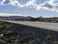 Road through Mountains in the Highlands of Iceland