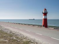 Road Near the Ocean: Horizon and Clear Sky