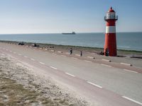 Road Near the Ocean: Horizon and Clear Sky