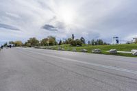 Road in Suburban Toronto with Grey Sky