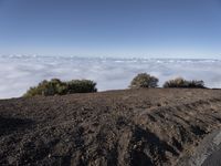 a wide view of the road from below the clouds at an altitude of 40, 000