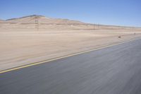 Endless Road through African Desert Landscape