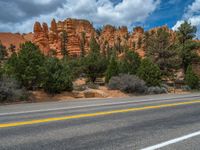 Road Through Red Rock Landscape in Utah