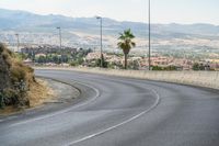 Road Through Rural Landscape in Granada, Spain