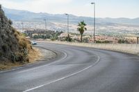 Road Through Rural Landscape in Granada, Spain