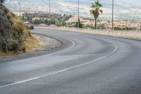 Road Through Rural Landscape in Granada, Spain