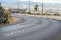 Road Through Rural Landscape in Granada, Spain