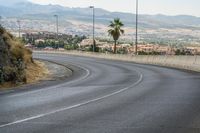 Road Through Rural Landscape in Granada, Spain