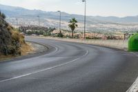 Road Through Rural Landscape in Granada, Spain