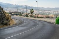 Road Through Rural Landscape in Granada, Spain