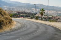 Road Through Rural Landscape in Granada, Spain